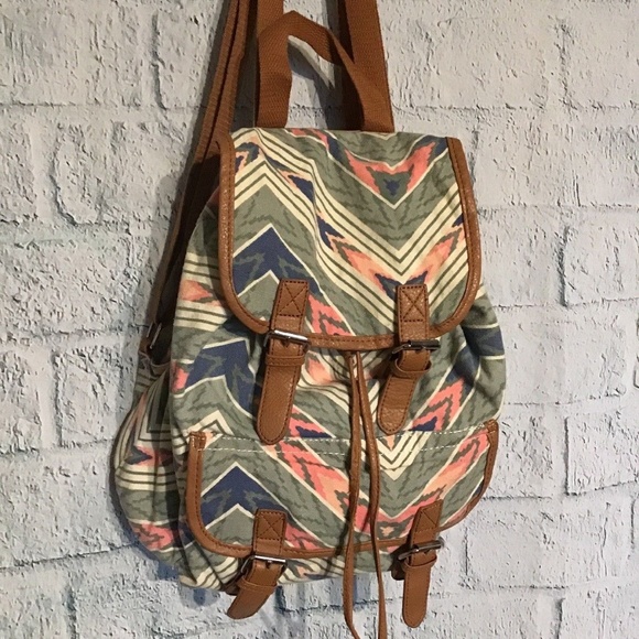 Charlotte Russe Handbags - Charlotte Russe Aztec Print Backpack Cloth